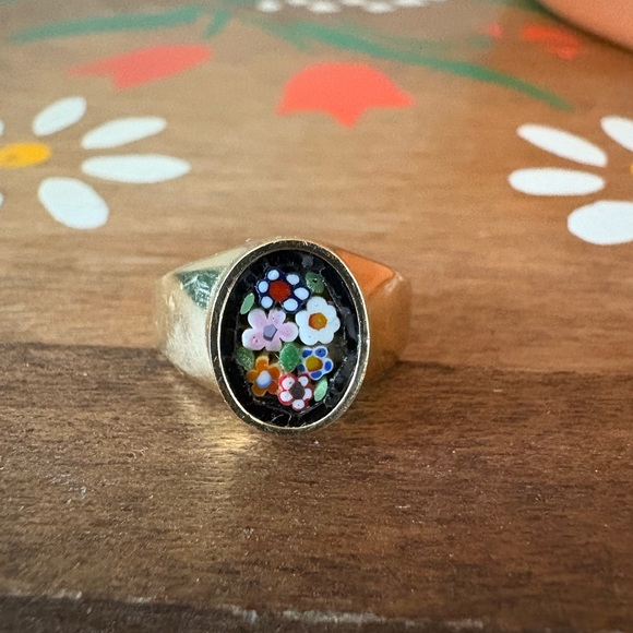 Jewelry - Vintage 14k mosaic flower ring